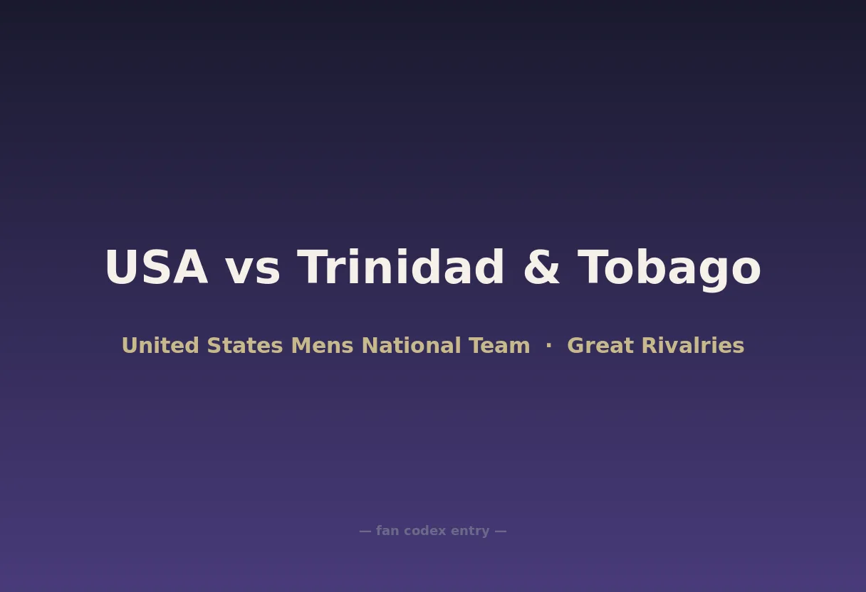 USA vs Trinidad & Tobago