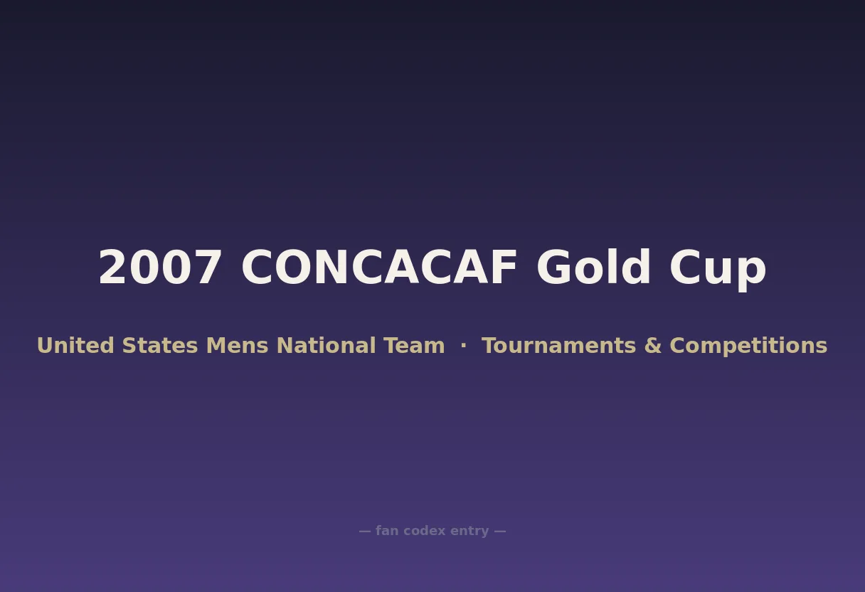 2007 CONCACAF Gold Cup