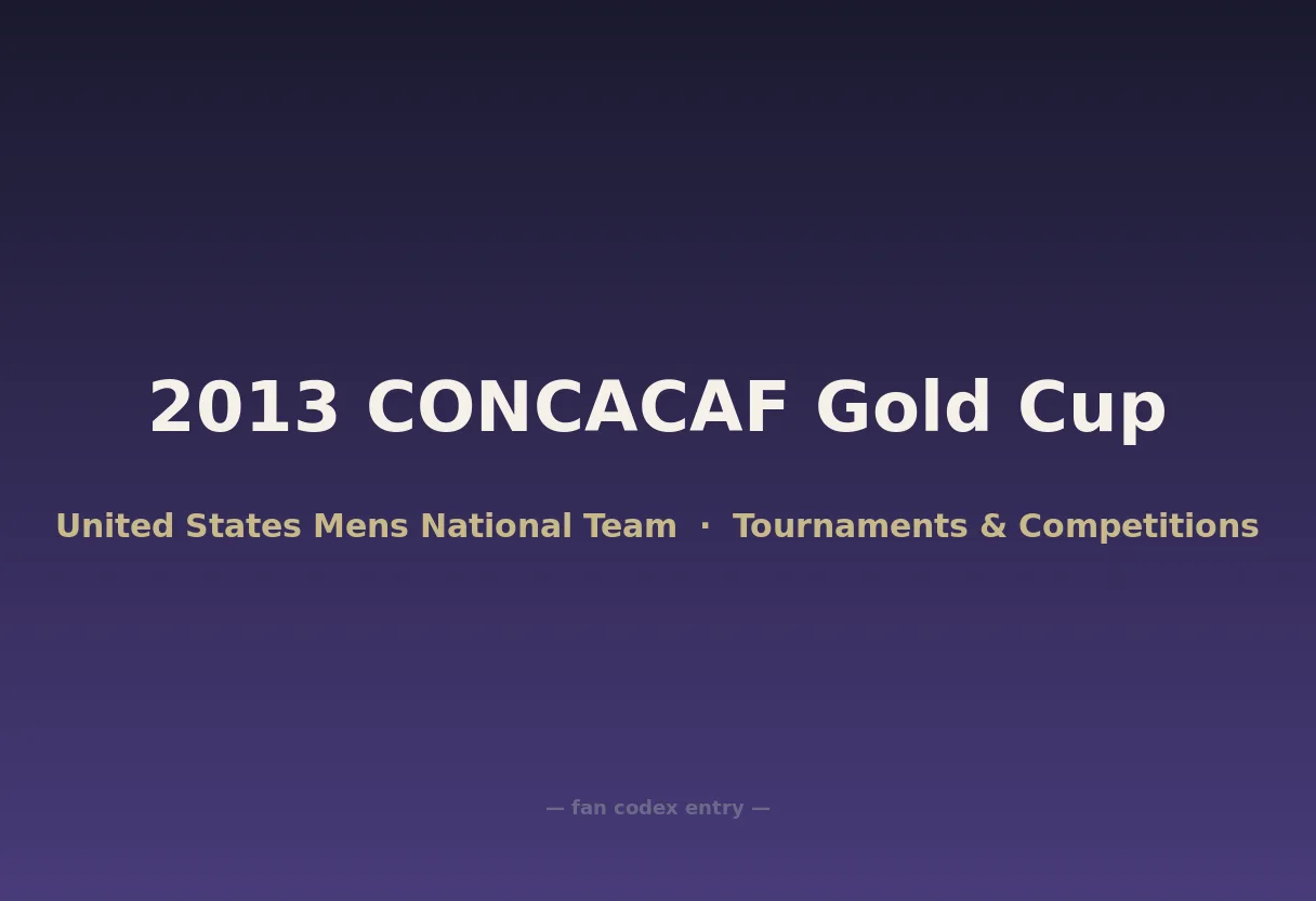 2013 CONCACAF Gold Cup