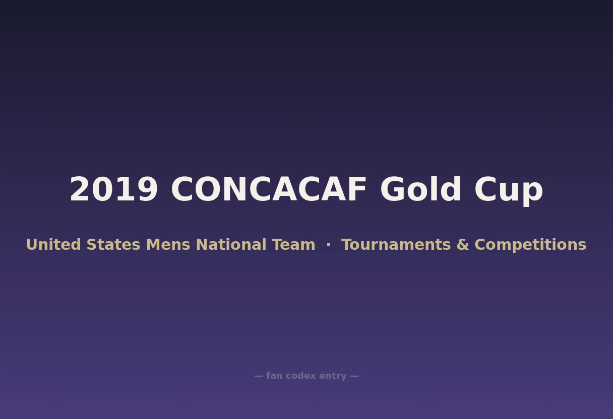 2019 CONCACAF Gold Cup